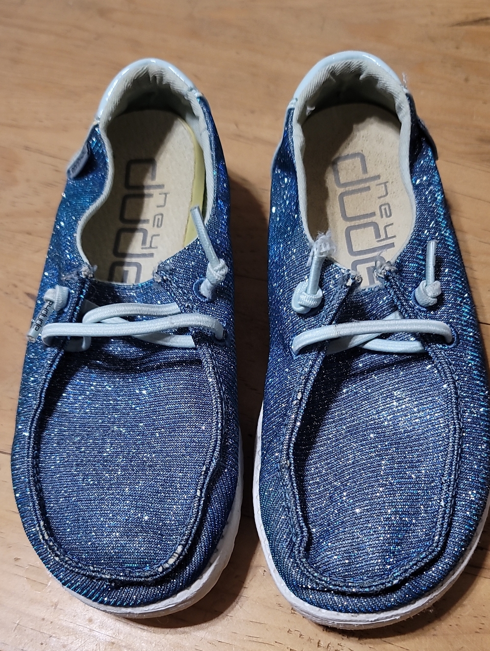 Hey Dude Kids Navy Sparkle Casual Sneakers